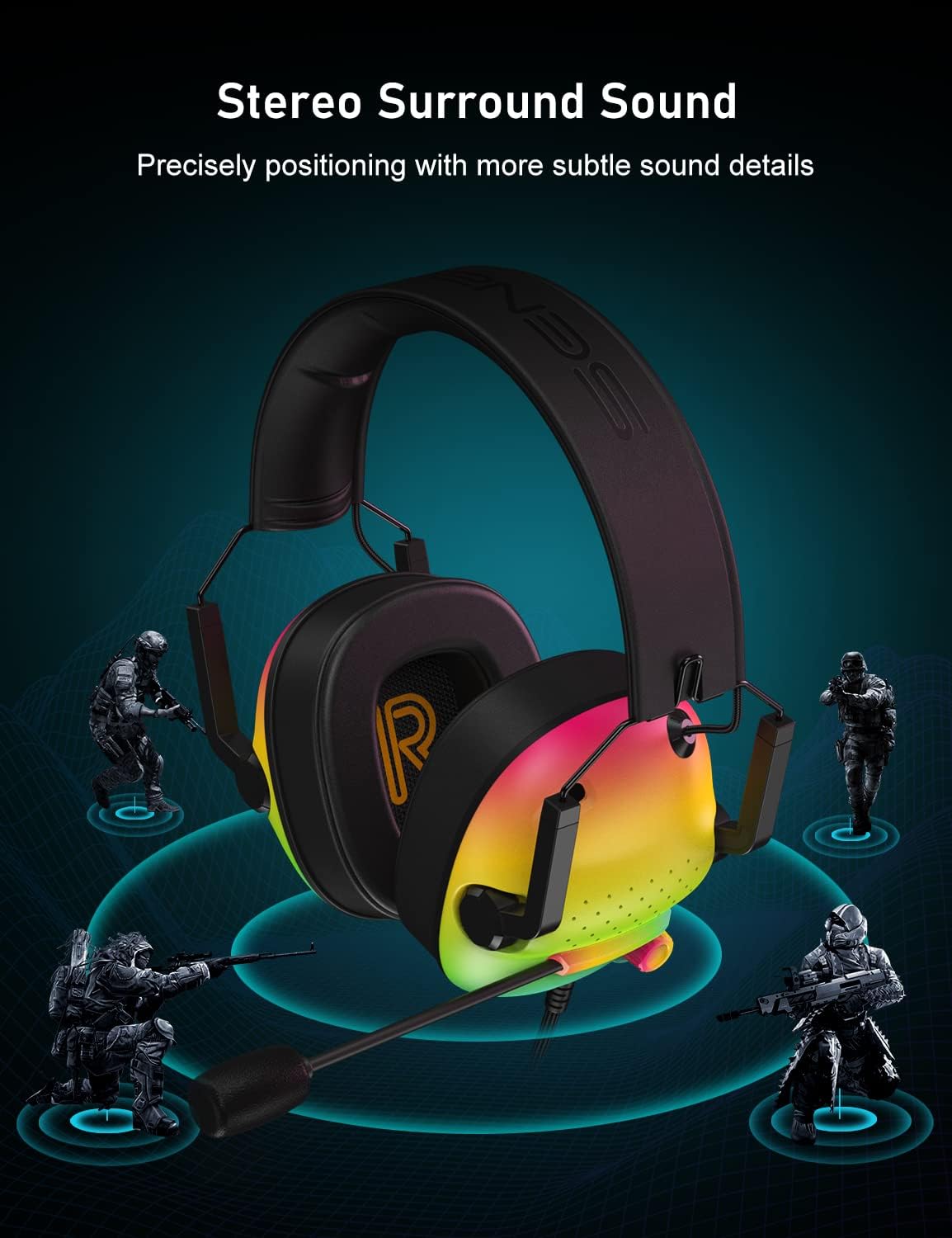 Surround Sound Pro Headset with Noise-Canceling Microphone