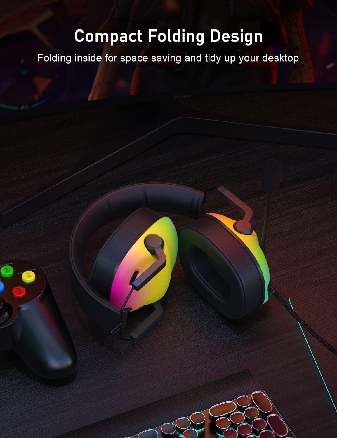 Surround Sound Pro Headset with Noise-Canceling Microphone